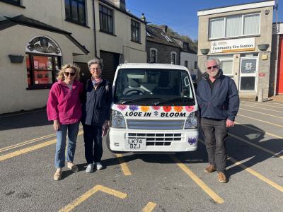 Delivery of Looe in Bloom's new van
